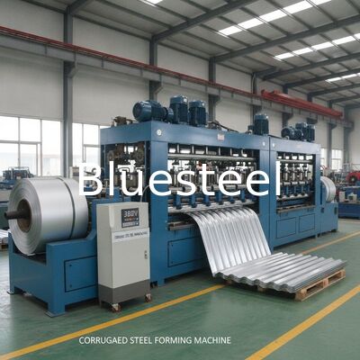 1000mm/1250mm প্রস্থ 380V ভোল্টেজ পিএলসি নিয়ন্ত্রণ ধাতু ছাদ প্যানেল জন্য corrugated রোল গঠন মেশিন