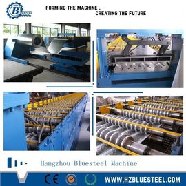 15-20m/min স্পিড ডেক ফ্লোর রোল ফর্মিং মেশিন 4kw হাইড্রোলিক পাওয়ার হাইড্রোলিক কাটিং